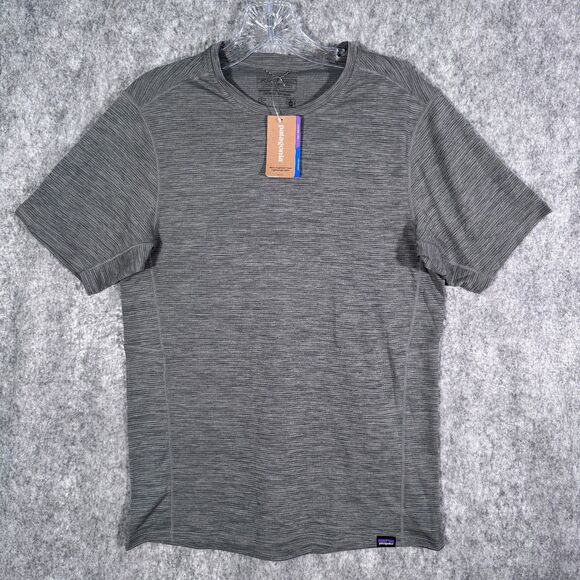 Patagonia Capilene T Shirt Mens Small Gray Heather Cool Lightweight Slim Fit - Picture 3 of 10
